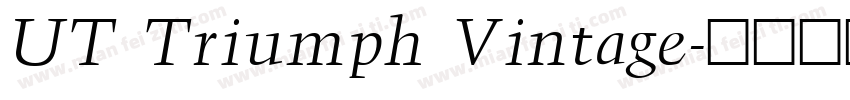 UT Triumph Vintage字体转换